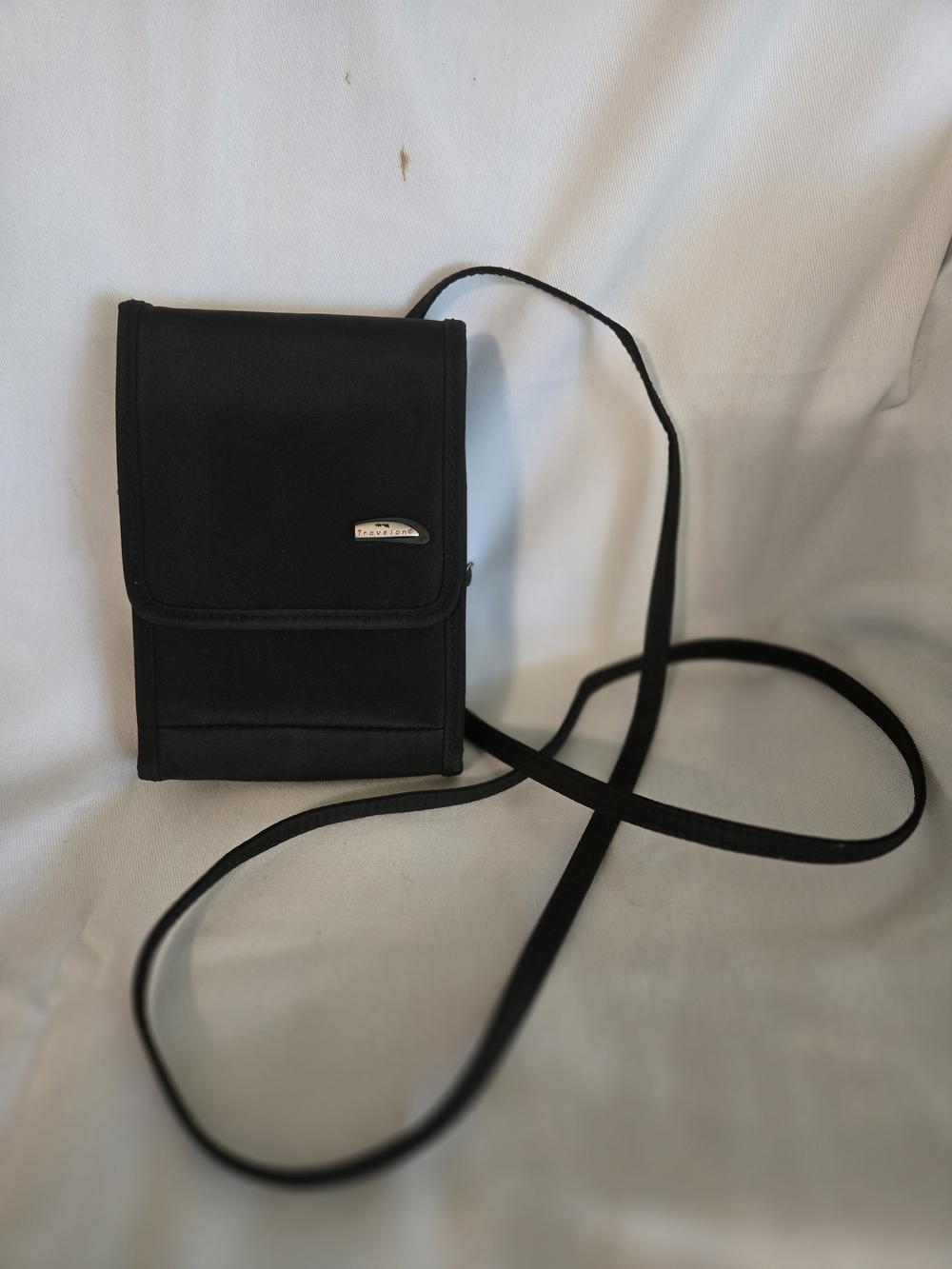Travelon Black Mini Crossbody Passport Purse Travel Wallet New
